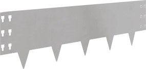 vidaXL Περίγραμμα γκαζόν 10 τμχ. 100 x 30 cm Ανοξείδωτο Ατσάλι Ασημί