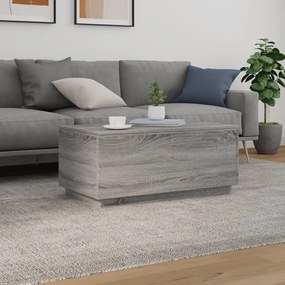 vidaXL Τραπεζάκι Σαλονιού με LED Γκρι Sonoma 90 x 50 x 40 εκ.
