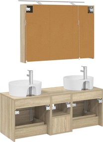 vidaXL Σετ Επίπλων Μπάνιου 4 pcs Sonoma Δρυς