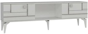 Έπιπλο Τηλεόρασης Madera 475OLV3090 150x29,6x44,6cm White-Silver
