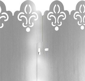 vidaXL Περιγράμματα γκαζόν 10 pcs Ασημί 103 x 0,05 x 22 εκ