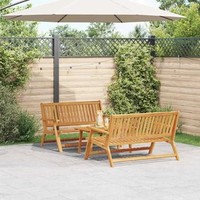 vidaXL Σετ Εξωτερικής Τραπέζης 3 pcs Καφέ Μασίφ ξύλο ακακίας