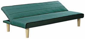 Καναπές κρεβάτι Mesa 190, Αριθμός θέσεων: 3, Πράσινο, Καφέ, 69x167x76cm, Πόδια: Ξύλο | Epipla1.gr