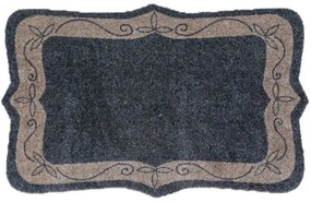 Πατάκι Εισόδου Elegance 407 Classic Border 50X75cm Black-Grey Sdim 50X75