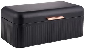 Ψωμιέρα Με Rose Gold Λαβή Μαύρο Μέταλλο 42.2x22.4x17cm ANKOR