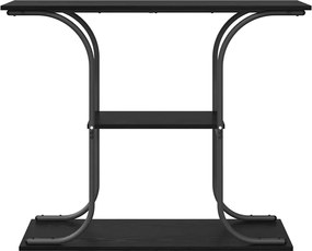 vidaXL Τραπέζι κονσόλας με ράφι Μαύρη Οξυά 101 x 35 x 80,5 εκ