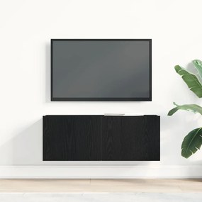 vidaXL Ντουλάπι TV Μαύρη Οξυά 80 x 30 x 30 εκ Επεξεργασμένο ξύλο