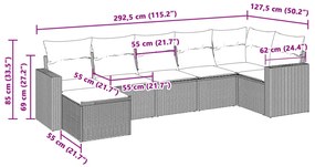 ΣΑΛΟΝΙ ΚΗΠΟΥ ΣΕΤ 7 ΤΕΜΑΧΙΩΝ ΓΚΡΙ ΣΥΝΘΕΤΙΚΟ ΡΑΤΑΝ ΜΕ ΜΑΞΙΛΑΡΙΑ 3251619