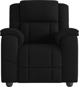 vidaXL Πολυθρόνα Μασάζ Ανακλινόμενη Μαύρη Υφασμάτινη