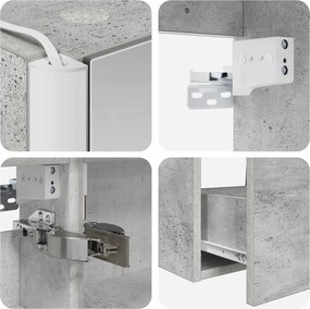 vidaXL Σετ Επίπλων Μπάνιου 4 pcs Γκρι Σκυροδέματος