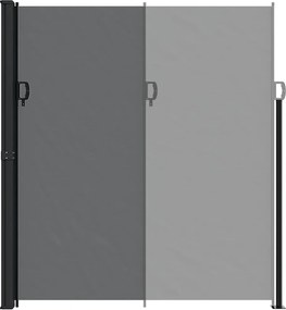 vidaXL Σκίαστρο Πλαϊνό Συρόμενο Μαύρο 220 x 300 εκ.