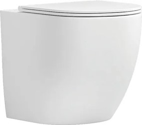 Karag Milos LT 2141D White Mat Rimless - Λεκάνη Δαπέδου