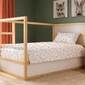 Σεντόνια Μονά (Σετ 3τμχ) Dimcol Whimsical Mountainside 587 White - Pastel Lilac