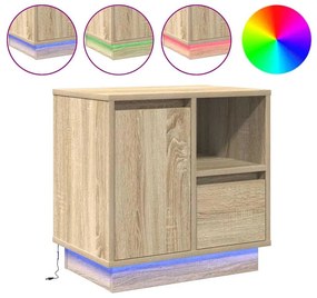 vidaXL Κομοδίνο με Sonoma Δρυς 50 x 34.5 x 50 εκ. Επεξεργασμένο ξύλο