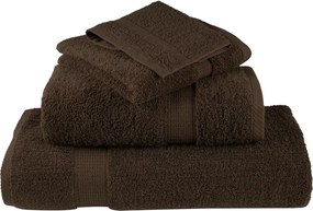 vidaXL Πετσέτες Premium Σετ 6 Τεμ. SOLUND Καφέ 600 γρ/μ²