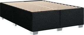 vidaXL Κρεβάτι Boxspring με Στρώμα Μαύρο 140x200 εκ. Υφασμάτινο