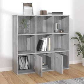 vidaXL Βιβλιοθήκη Γκρι Sonoma 98 x 30 x 98 εκ.