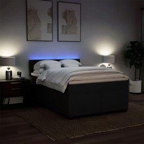 ΚΡΕΒΑΤΙ BOXSPRING ΜΕ ΣΤΡΩΜΑ ΜΑΥΡΟ 160X200 ΕΚ. ΥΦΑΣΜΑΤΙΝΟ 3288241