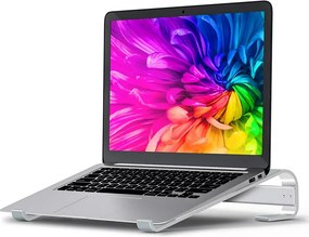 POWERTECH μεταλλική βάση laptop PT-1161, έως 18", ασημί