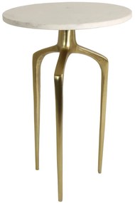 Τραπεζάκι ArteLibre Λευκό Μάρμαρο 37.3x37.3x54.6cm-05154736