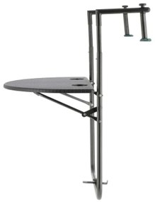 Livin'outdoor 441601  Balcony Foldable Table Half Round Grey