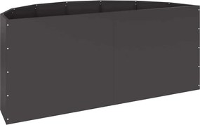vidaXL Γλάστρα Μαύρο 120 x 60 x 50 εκ. Ατσάλι