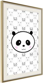 Αφίσα - Panda and Friends - 20x30 - Χρυσό - Με πασπαρτού