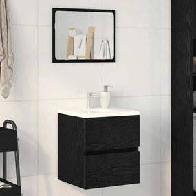vidaXL Ντουλάπι Νιπτήρα Μπάνιου Μαύρο Δρυς 41x38,5x45 εκ. από Τεχνητό Ξύλο