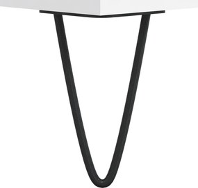 vidaXL Δισκοθήκη Λευκή 121 x 38 x 48 εκ. Επεξεργασμένο Ξύλο