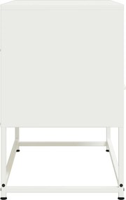 vidaXL Έπιπλο Τηλεόρασης Λευκό 68x39x60,5 εκ. από Χάλυβα