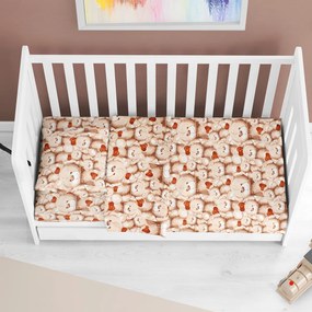 Σεντόνι Κούνιας Με Λάστιχο (70x140+15) Dimcol Teddy Bear 535 Beige