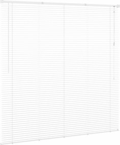 vidaXL Βενετσιάνικη Σκίαση Λευκός 150 x 150 cm PVC