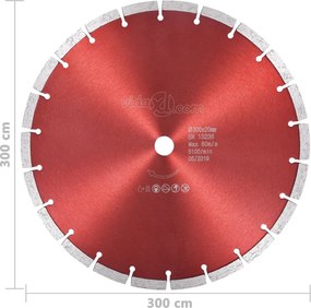 vidaXL Διαμαντόδισκος Κοπής 300 χιλ. Ατσάλινος