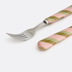 Σετ μαχαιροπίρουνα 16 τεμαχίων με ριγέ λαβές, ABBY