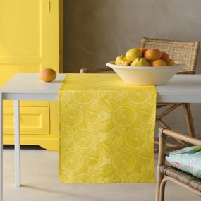 Runner Rambler (Σετ 2τμχ) Yellow Kentia 45Χ140 Cotton-Polyester