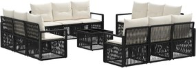 vidaXL Σετ Καναπέ Κήπου 13 pcs Μαύρο συνθετικό ρατάν
