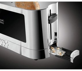 Τοστιέρα Elegance της Russell Hobbs 23380-56, 1420W, 2 φιλέτα, 6 μοίρες, Lift & Look, Inox/μαύρο