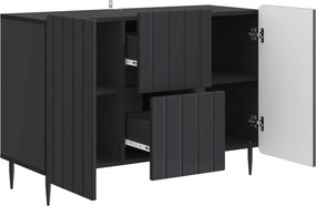 vidaXL Πλαϊνό γραφείο Μαύρο 89 x 34,5 x 62 εκ. Επεξεργασμένο Ξύλο