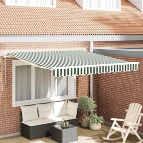 vidaXL Αντιανεμικό Πράσινο και Λευκό 300 x 250 x 165 εκ. Πολυεστέρας