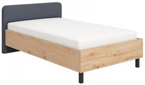 ΚΡΕΒΑΤΙ BARLETTA 120 ARTISAN OAK ΜΕ ΓΚΡΙ ΥΦΑΣΜΑ 131x213,5x85,5εκ (120x200) 11014846