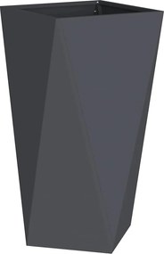 vidaXL Γλάστρα 2 τμχ. Ανθρακί 40 x 40 x 75 cm Ατσάλι