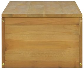 Έπιπλο Μπάνιου Επιτοίχιο 110x45x30 εκ. από Μασίφ Ξύλο Teak - Καφέ