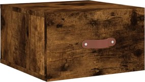 vidaXL Κομοδίνο Επιτοίχιο Καπνιστή Δρυς 35 x 35 x 20 εκ.