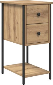 vidaXL Κομοδίνο artisan δρυς 32 x 42 x 70 εκ Επεξεργασμένο ξύλο
