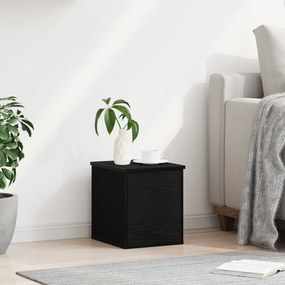 vidaXL Κουτί Αποθήκευσης Μαύρο Δρυς 30x35x35 εκ από Επεξεργασμένο Ξύλο
