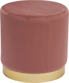 Σκαμπό Dash pakoworld βελούδο σάπιο μήλο-χρυσό Φ35x35εκ