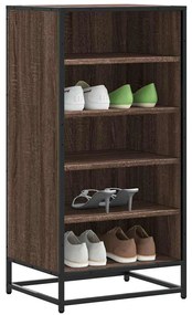 vidaXL Ράφι παπουτσιών καφέ δρυς 48x38x97,5 cm Κατασκευασμένο ξύλο