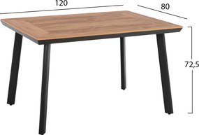 ΣΕΤ ΤΡΑΠΕΖΑΡΙΑΣ TABER HM21197 ΤΡΑΠΕΖΙ &amp; 4 ΠΟΛΥΘΡΟΝΕΣ-ΑΛΟΥΜΙΝΙΟ &amp; POLYWOOD-ΑΝΘΡΑΚΙ