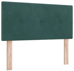 vidaXL κρεβάτι Box Spring  με στρώμα Σκούρο Πράσινο 80x200 εκ. Βελούδο
