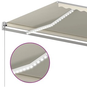 ΤΕΝΤΑ ΑΥΤΟΜΑΤΗ ΜΕ LED &amp; ΑΙΣΘΗΤΗΡΑ ΑΝΕΜΟΥ ΚΡΕΜ 6 X 3,5 Μ. 3070092